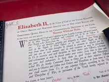 Lade das Bild in den Galerie-Viewer, Queen Elizabeth II Signed Document Commission RAF Flying Officer - Dated 1961
