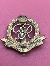 Load image into Gallery viewer, Original WW2 British Army Royal Military Police George VI Cap Badge
