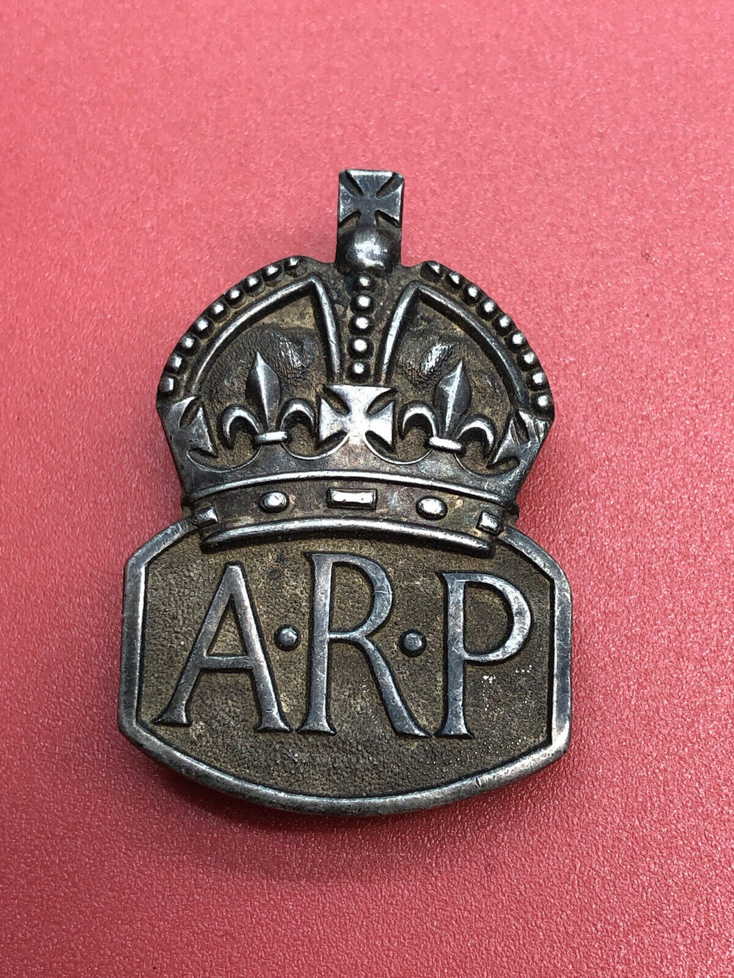 Original WW2 British Home Front ARP Lapel Badge - Hall Marked Silver