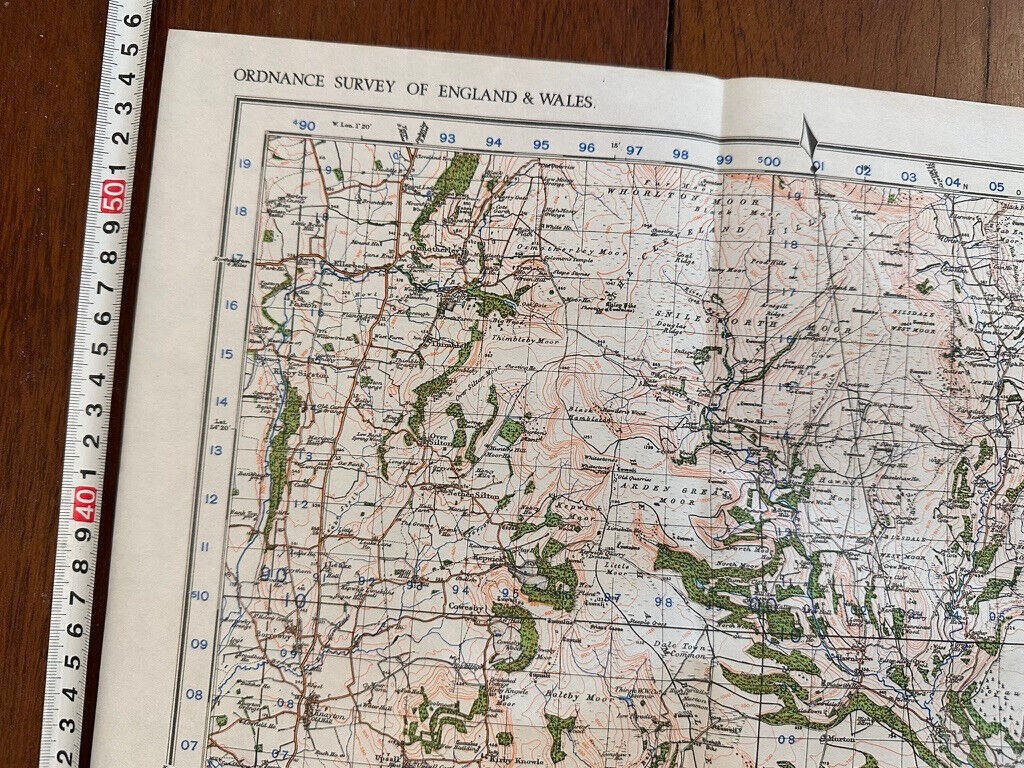 Original WW2 British Army GSGS Os Map of Great Britain - Pickering & Thirsk - The Militaria Shop