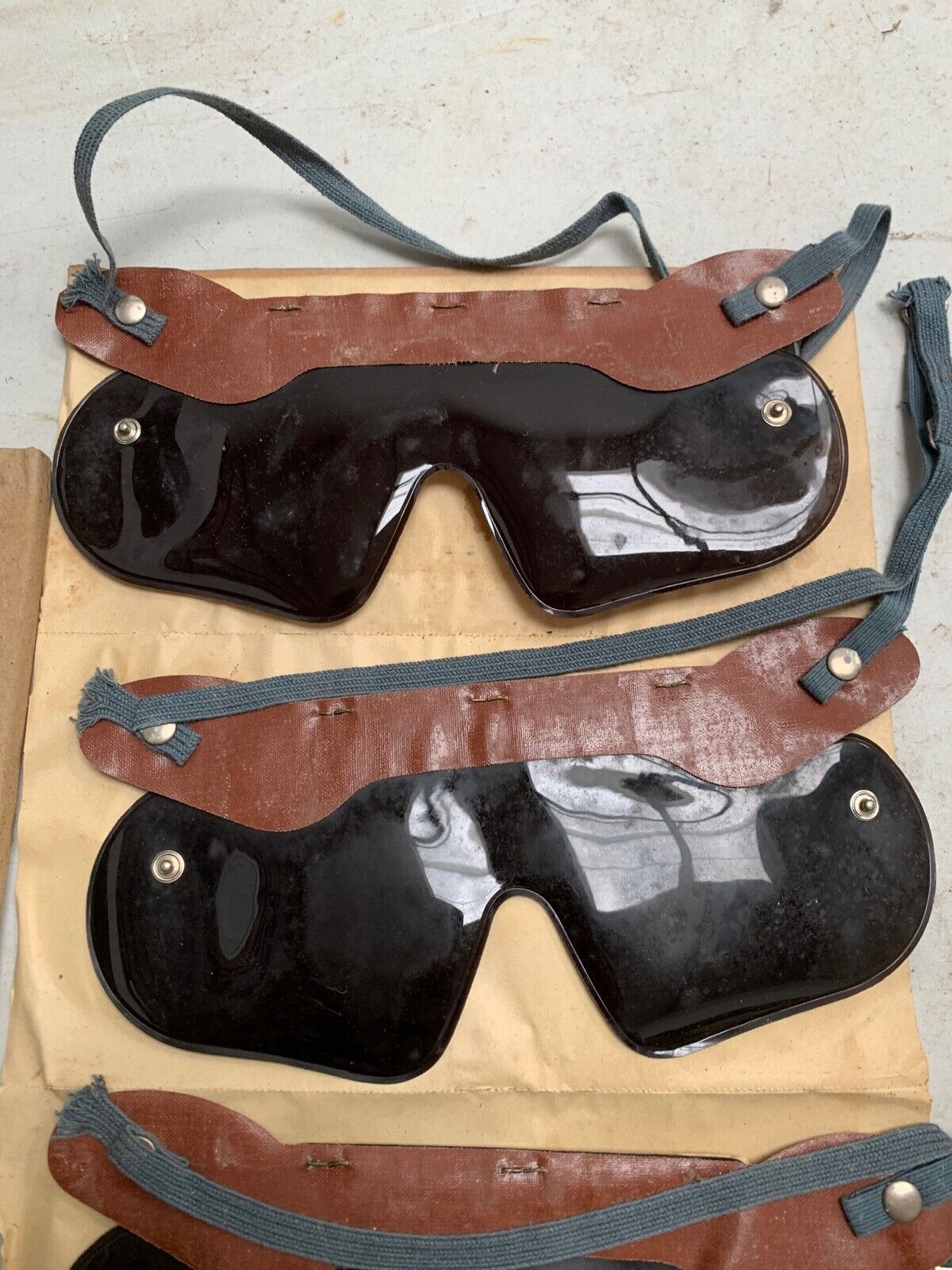 Genuine WW2 British Military Army Eye Shields Anti-Gas - 1944 Dated - The Militaria Shop