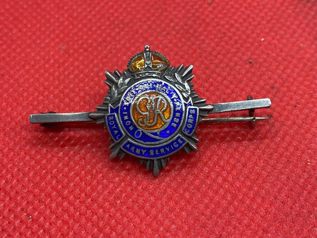 Original British Army Silver Marked, Royal Army Service Corps Sweetheart Brooch