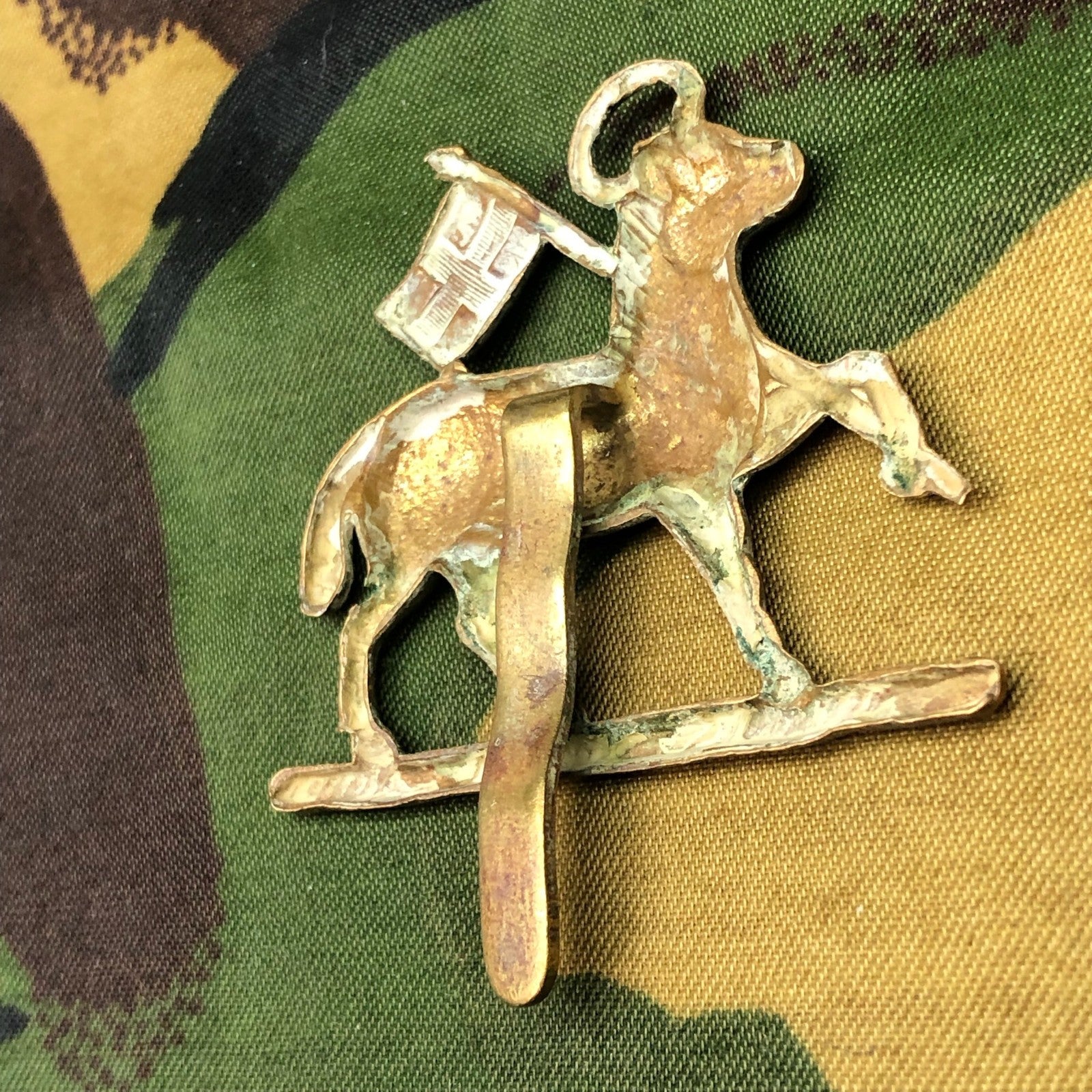 Original British Army WW2 Cap Badge - Queen's Royal Regiment (West Surrey) - The Militaria Shop