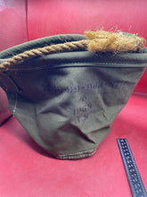 Load image into Gallery viewer, Original British Army 1968 Dated Canvas Water Bucket - Unissued with Label
