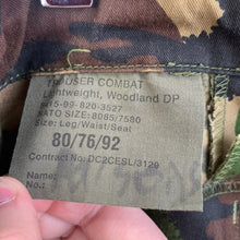 Load image into Gallery viewer, Genuine British Army DPM Camouflaged Combat Trousers Lightweight - Size 80/76/92
