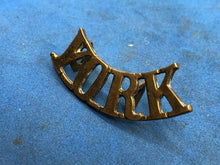 Load image into Gallery viewer, Original WW2 British Army Yorkshire Regiment (YORK) Brass Shoulder Title
