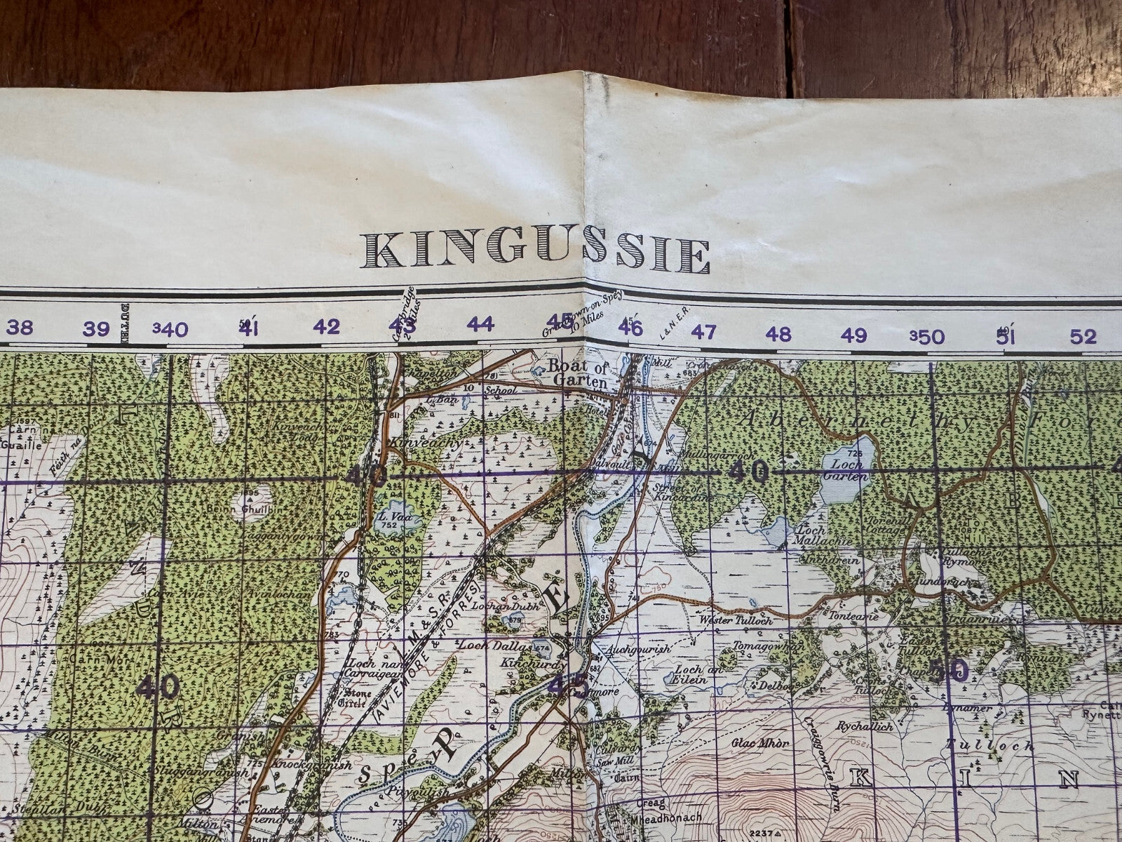 Original WW2 British Army GSGS Map of Scotland - Kingussie - The Militaria Shop