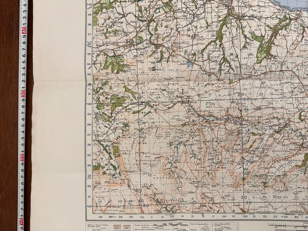 Original WW2 British Army GSGS OS Map of Great Britain - Whitby & Saltburn - The Militaria Shop