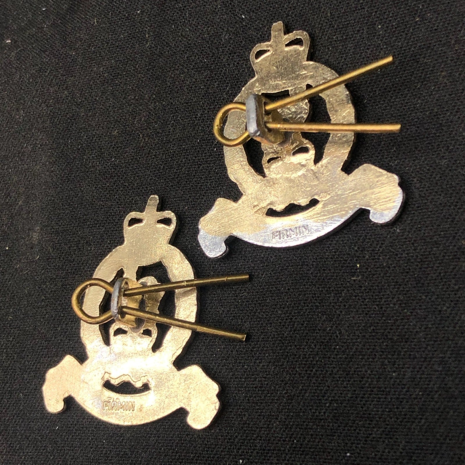 Original British Collar Badge Pair - Adjutant Generals Corps - The Militaria Shop