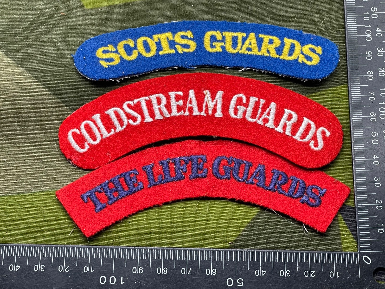 3 x British Army Guards Regiment Shoulder Titles - The Militaria Shop