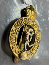 Load image into Gallery viewer, Original WW2 British Army Royal Corps of Signals Cap Badge
