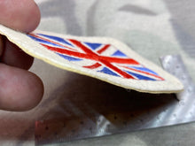 Load image into Gallery viewer, Original Vintage British Union Jack Cloth Sewn Shoulder Badge - Stick Backed
