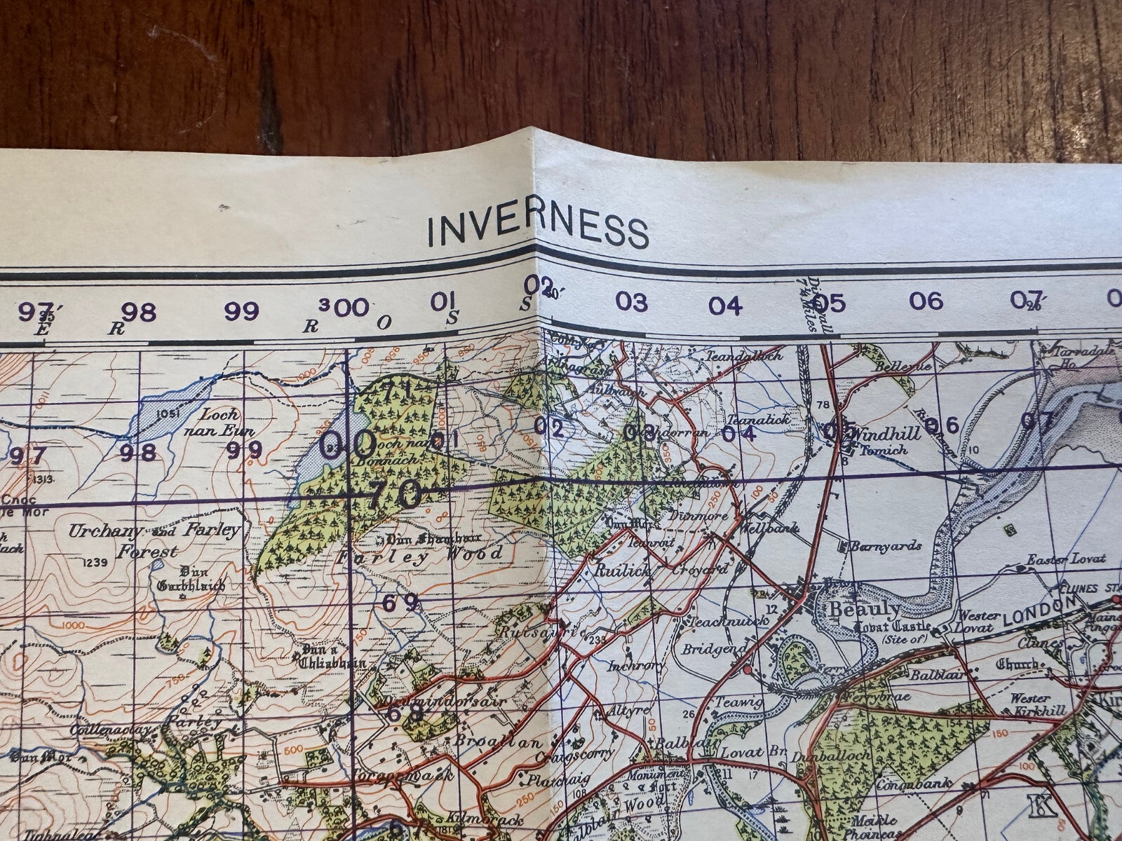 Original WW2 British Army GSGS Map of Scotland - Inverness - The Militaria Shop