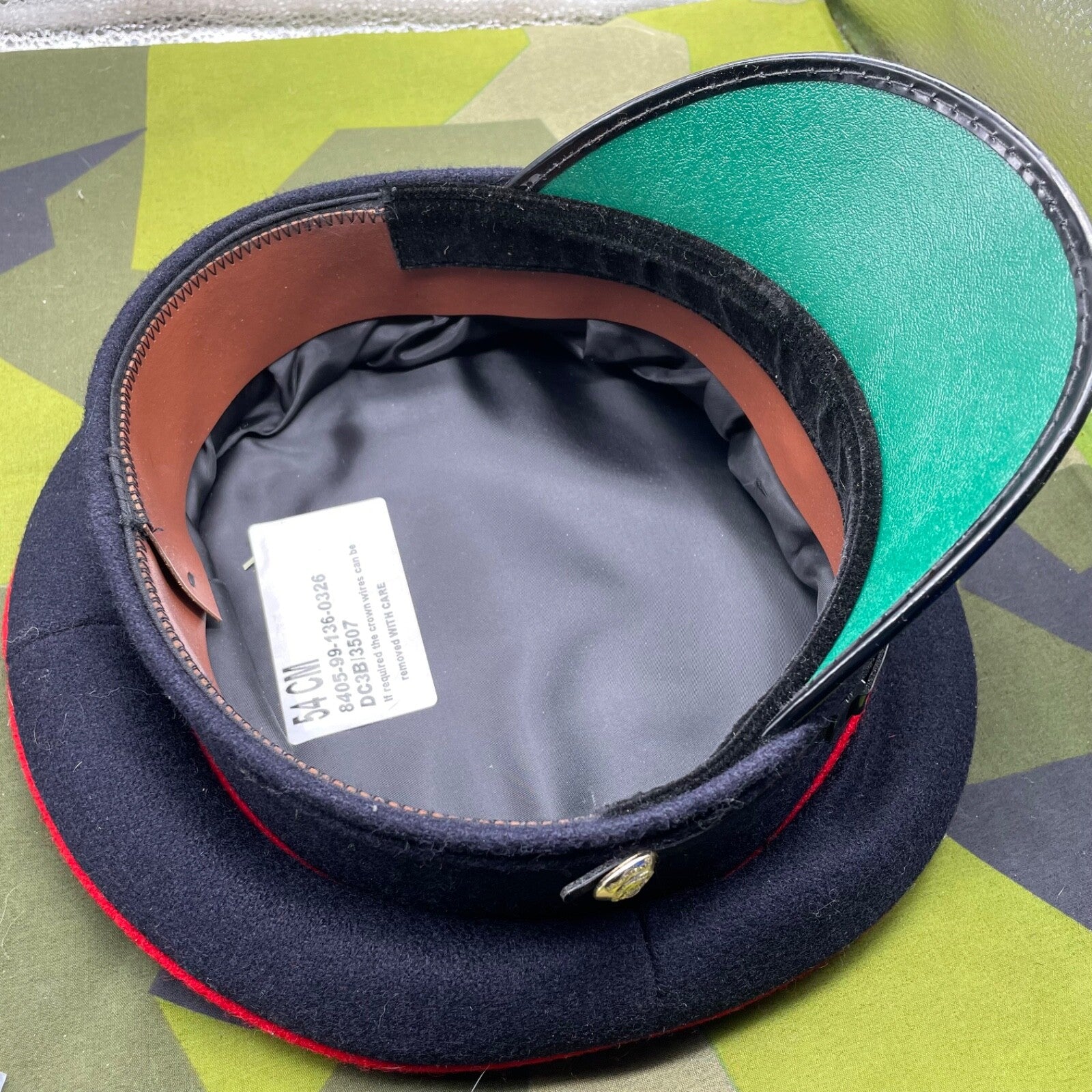 Original British Army Royal Engineers Peaked Cap - Size 54cm - The Militaria Shop