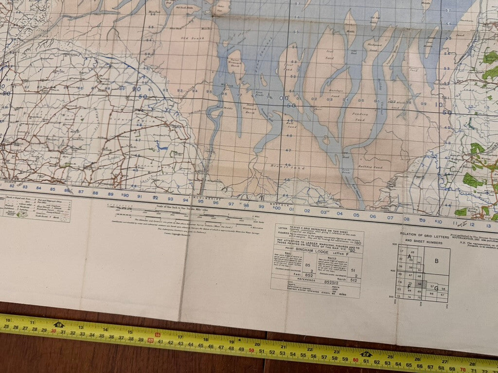 Original WW2 British Army GSGS OS Map of Great Britain - Boston - The Militaria Shop