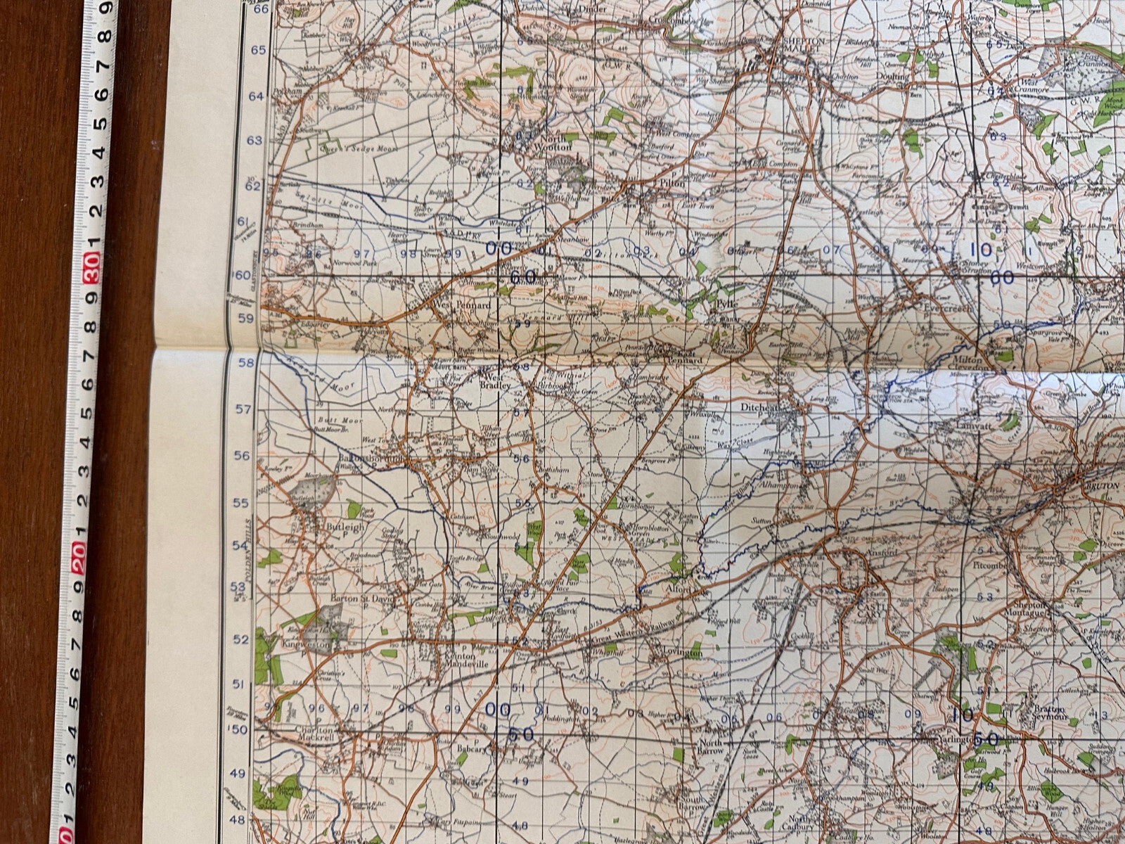 Original WW2 British Army GSGS OS Map of England - Wells & Frome - The Militaria Shop