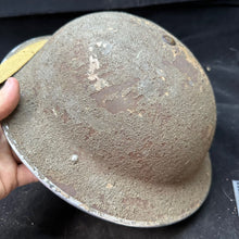 Load image into Gallery viewer, Original WW2 British Army Combat Helmet Complete - Untouched Texture Finish
