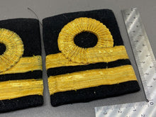 Load image into Gallery viewer, Original British Royal Navy Lieutenant&#39;s Shoulder Rank Epaulettes - Lightly Used
