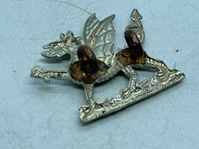 Load image into Gallery viewer, Original 1st Bn. The Monmouthshire Regiment Officer&#39;s Collar Badge - The Militaria Shop
