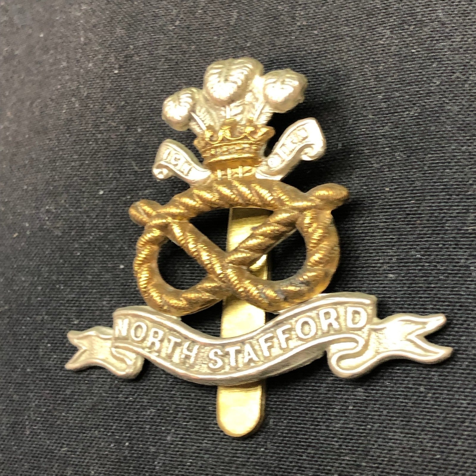 Original WW2 British Army Cap Badge - North Staffordshire Regiment - The Militaria Shop