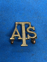 Load image into Gallery viewer, Original WW2 British Army Women&#39;s ATS Auxiliary Territorial Brass Shoulder Title
