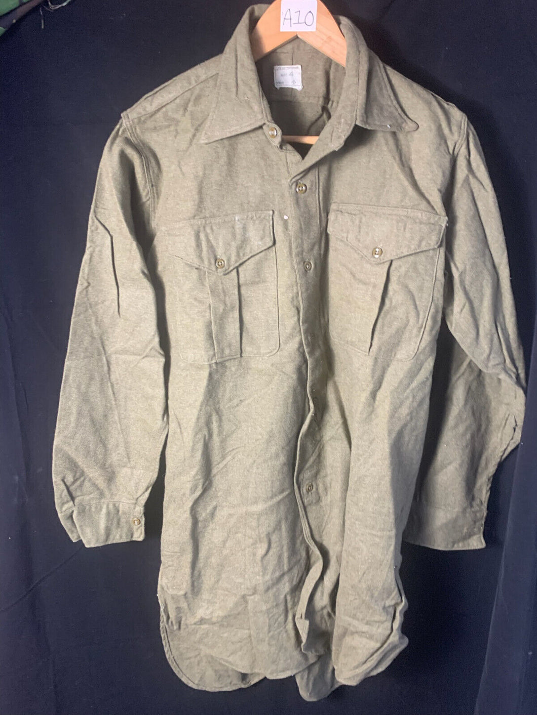 Original British Army Khaki Drill Combat Shirt - WW2 Pattern - 40