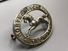 Load image into Gallery viewer, Original WW2 British Army Northamptonshire Yeomanry Cap Badge
