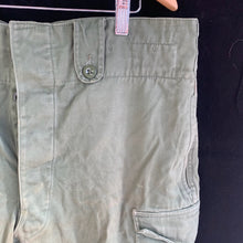 Load image into Gallery viewer, Vintage Dutch Army Vietnam War Olive Green Combat Trousers - Size 38&quot; Waist
