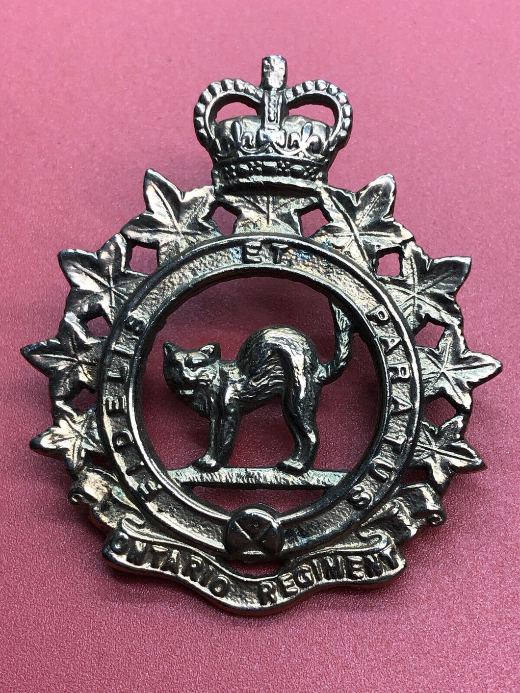 Genuine Canadian Army Ontario Regiment Cap Badge