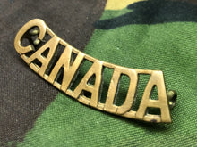 Load image into Gallery viewer, Genuine Canadian Army WW1 Brass Shoulder Title - CANADA - The Militaria Shop
