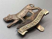 Load image into Gallery viewer, Original WW2 British Army Leicestershire Regiment Cap Badge
