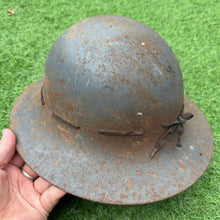 Load image into Gallery viewer, Original WW2 British Home Front Civillian Zuckerman Helmet &amp; Liner - 1941 Dated
