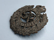 Load image into Gallery viewer, Original WW2 British Army Bakelite Economy Plastic Royal Engineers Cap Badge
