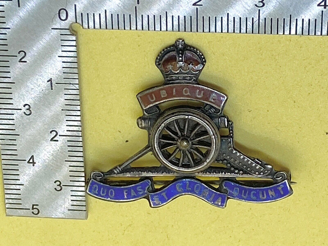 Original British Army WW1/WW2 Royal Artillery Silver Halmarked Sweetheart Brooch