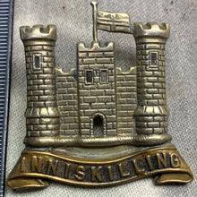 Load image into Gallery viewer, Original WW1 British Army Cap Badge - 6th (Inniskilling) Dragoons
