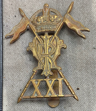 Load image into Gallery viewer, Original WW1 British Army 21st Lancers Cap Badge
