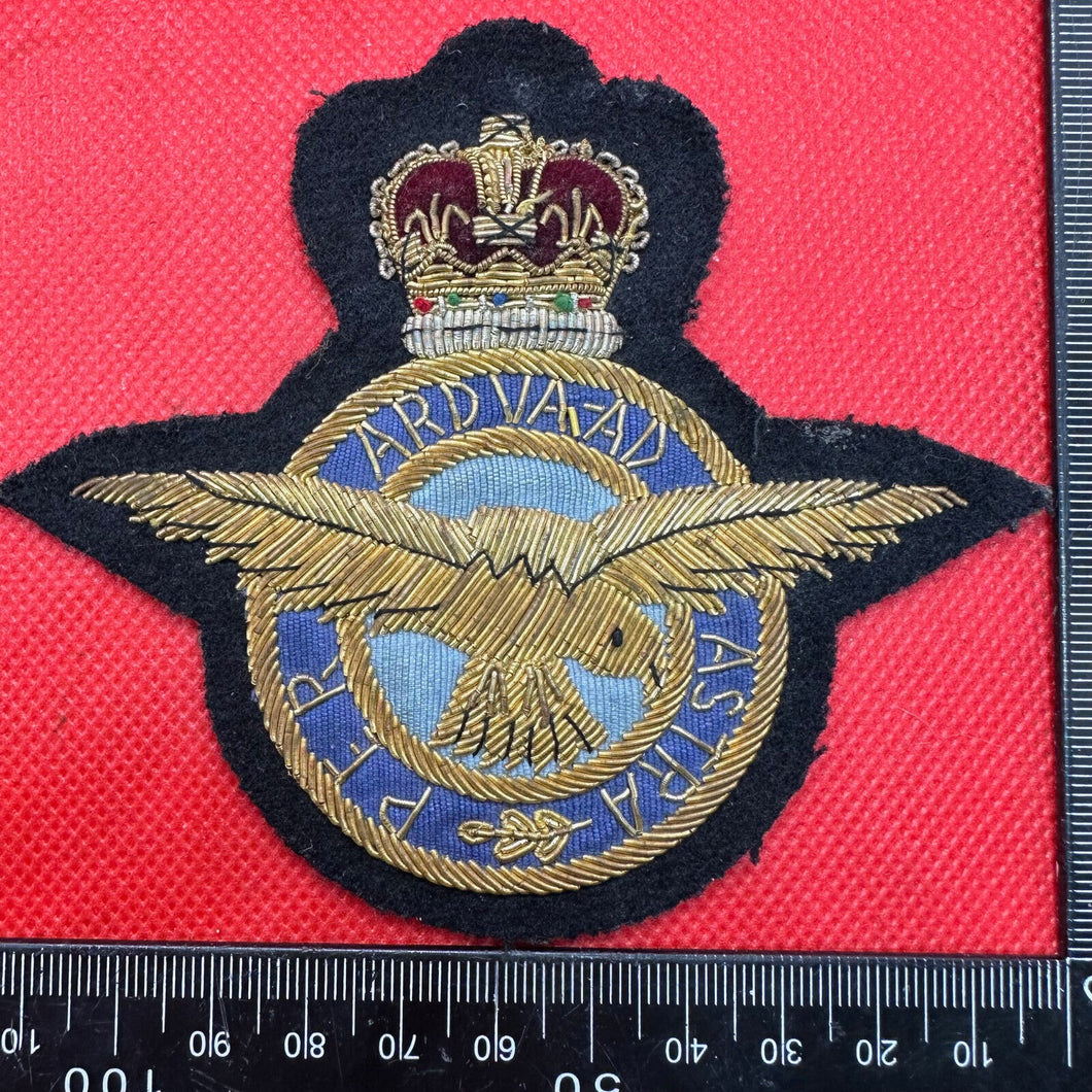 British RAF Royal Air Force Bullion Embroidered Blazer Badge