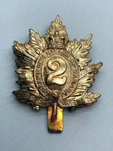 Load image into Gallery viewer, Genuine Canadian Army 2nd Queen&#39;s Own Rifles of Canada Cap Badge
