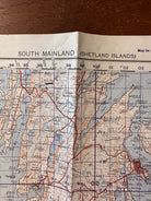Original WW2 British Army GSGS Map of Scotland - South Mainland Shetland Islands - The Militaria Shop