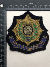 Load image into Gallery viewer, British Army Bullion Embroidered Blazer Badge - East Yorkshire Regiment
