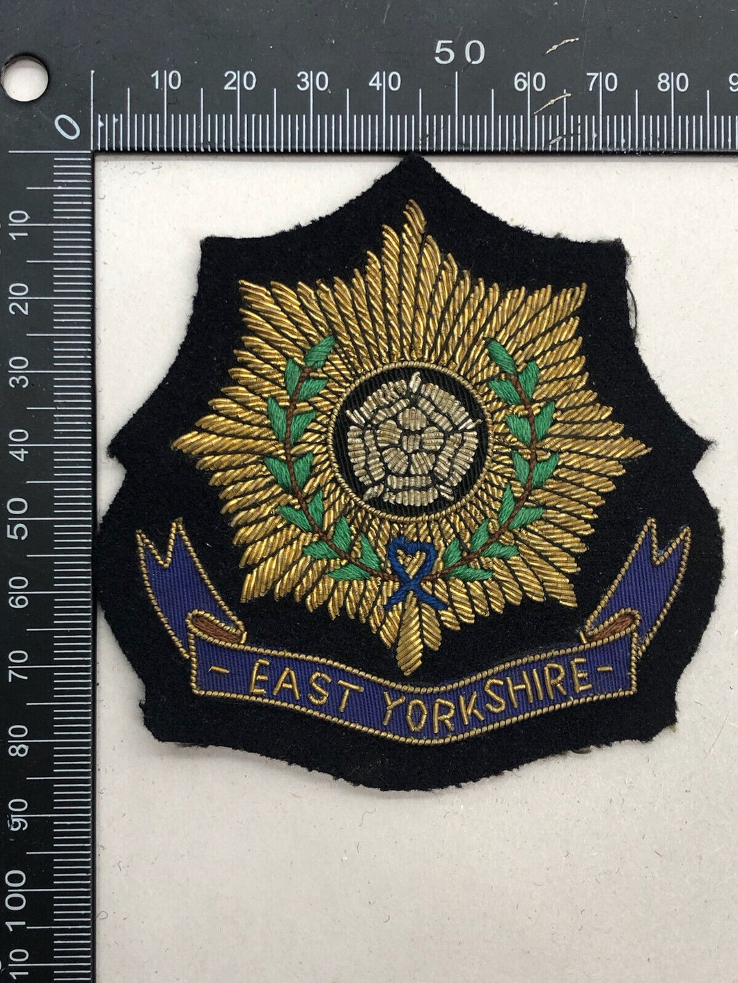 British Army Bullion Embroidered Blazer Badge - East Yorkshire Regiment