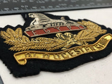 Load image into Gallery viewer, British Army Bullion Embroidered Blazer Badge - Gloucestershire Regiment
