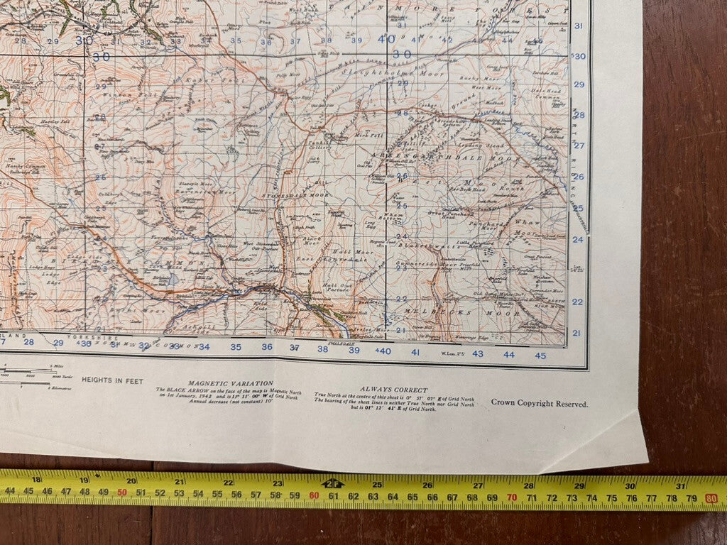 Original WW2 British Army GSGS OS Map of England - Kirkby Stephen & Appleby - The Militaria Shop