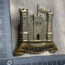 Load image into Gallery viewer, Original WW1 British Army Cap Badge - 6th (Inniskilling) Dragoons
