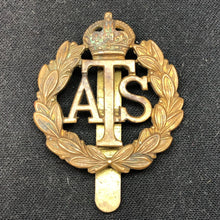 Load image into Gallery viewer, Original WW2 British Army Cap Badge - Auxiliary Territorial Service - The Militaria Shop
