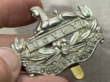 Load image into Gallery viewer, Original WW1 / WW2 British Army Gloucestershire Regiment Cap Badge
