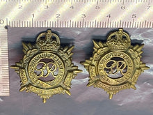 Lade das Bild in den Galerie-Viewer, Original British Army WW1 GV1 Royal Army Service Corps Collar Badges
