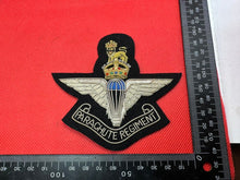 Load image into Gallery viewer, British Army Bullion Embroidered Blazer Badge - Parachute Regiment - Kings Crown
