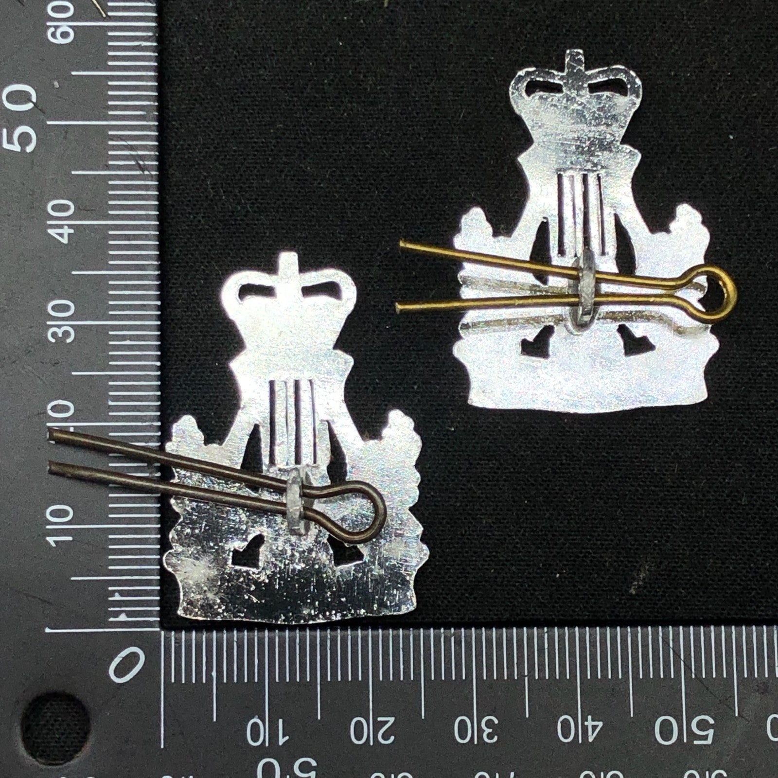 Original British Collar Badge Pair - The Army Junior School Of Music - The Militaria Shop