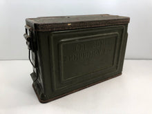 Load image into Gallery viewer, Original WW2 US Army .30 Cal Ammo Box Tin (Empty) - Untouched Example
